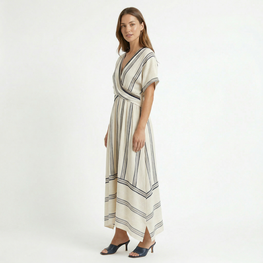 Women's Wrap Waist Midi Dress