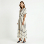 Women's Wrap Waist Midi Dress