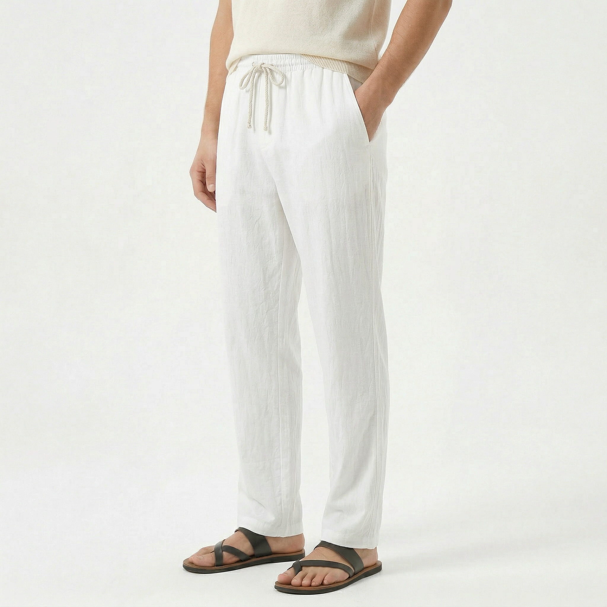 Men's Linen Drawstring Pantalon