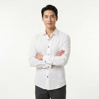 Men's Long Sleeve Cotton Button Down Shirt