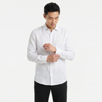 Men's Long Sleeve Linen Button Down Shirt