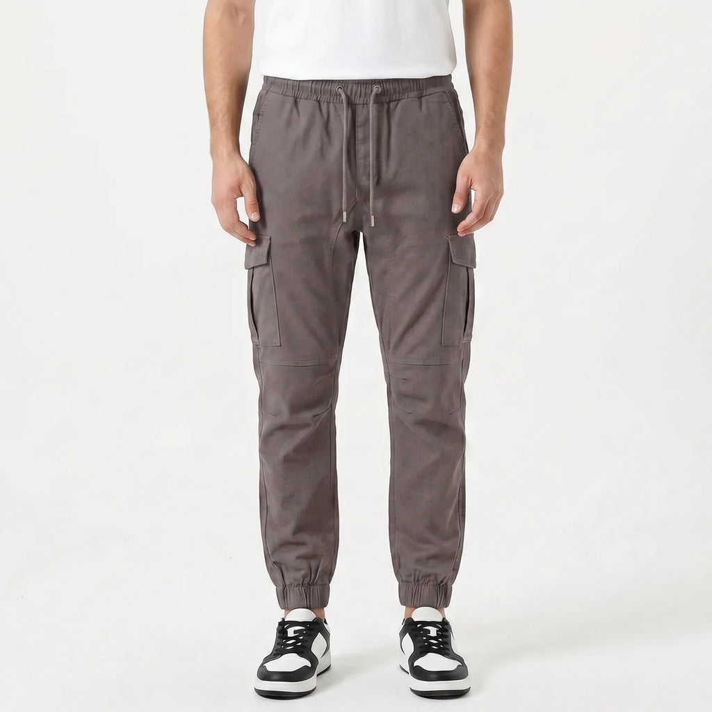 Men's Slim Fit Cotton Cargo Trousers