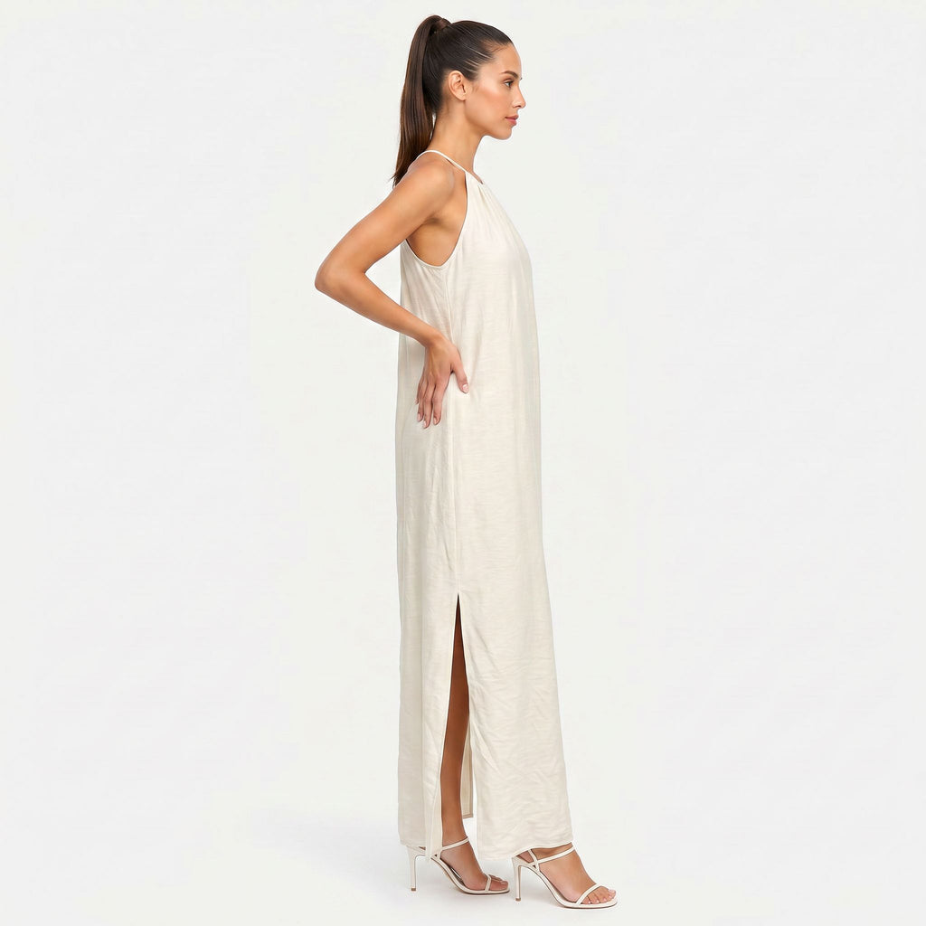 Women's Halter Neck Sleeveless Summer Maxi Dress