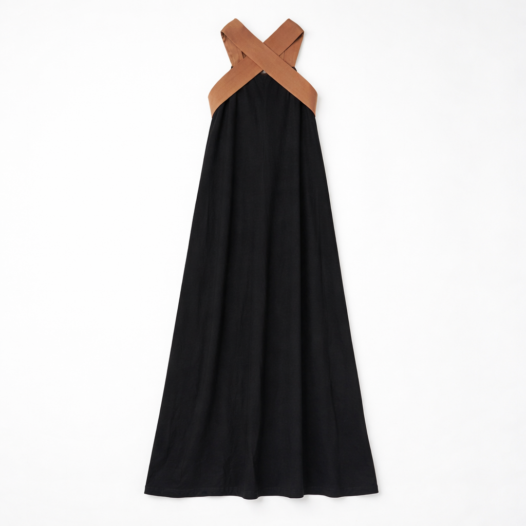 Women's Comfortable Crossed Maxi Dress