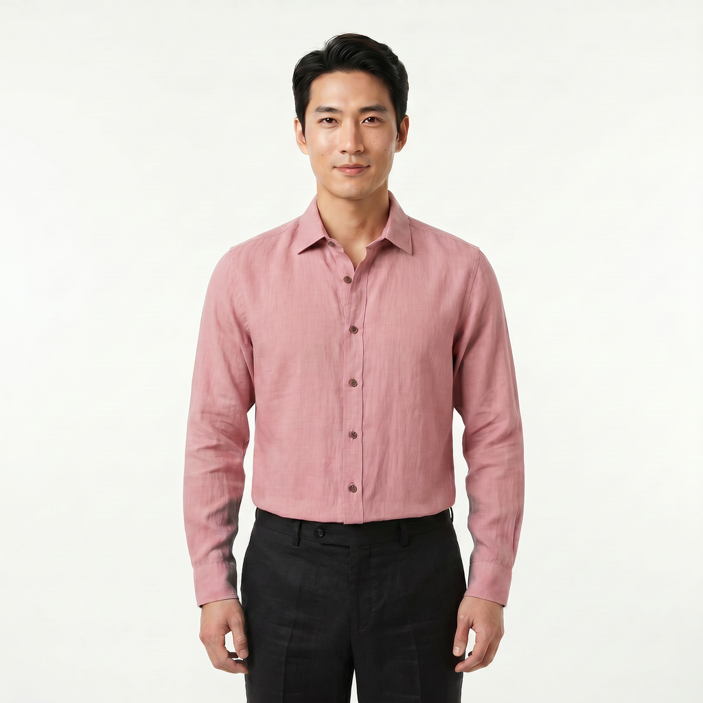 Men's Long Sleeve Cotton Button Down Shirt