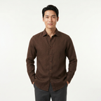 Men's Long Sleeve Cotton Button Down Shirt