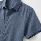 Men's Cotton-Linen Short Sleeve Shirt