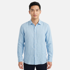 Men's Long Sleeve Linen Button Down Shirt
