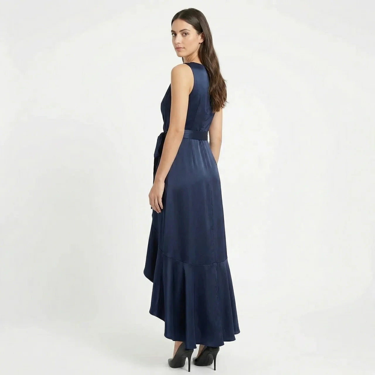 elegant sleeveless dress Women's Elegant Sleeveless Wrap Midi Dress – Birchbourne