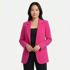 Women's Double Breasted Longline Blazer Jacket