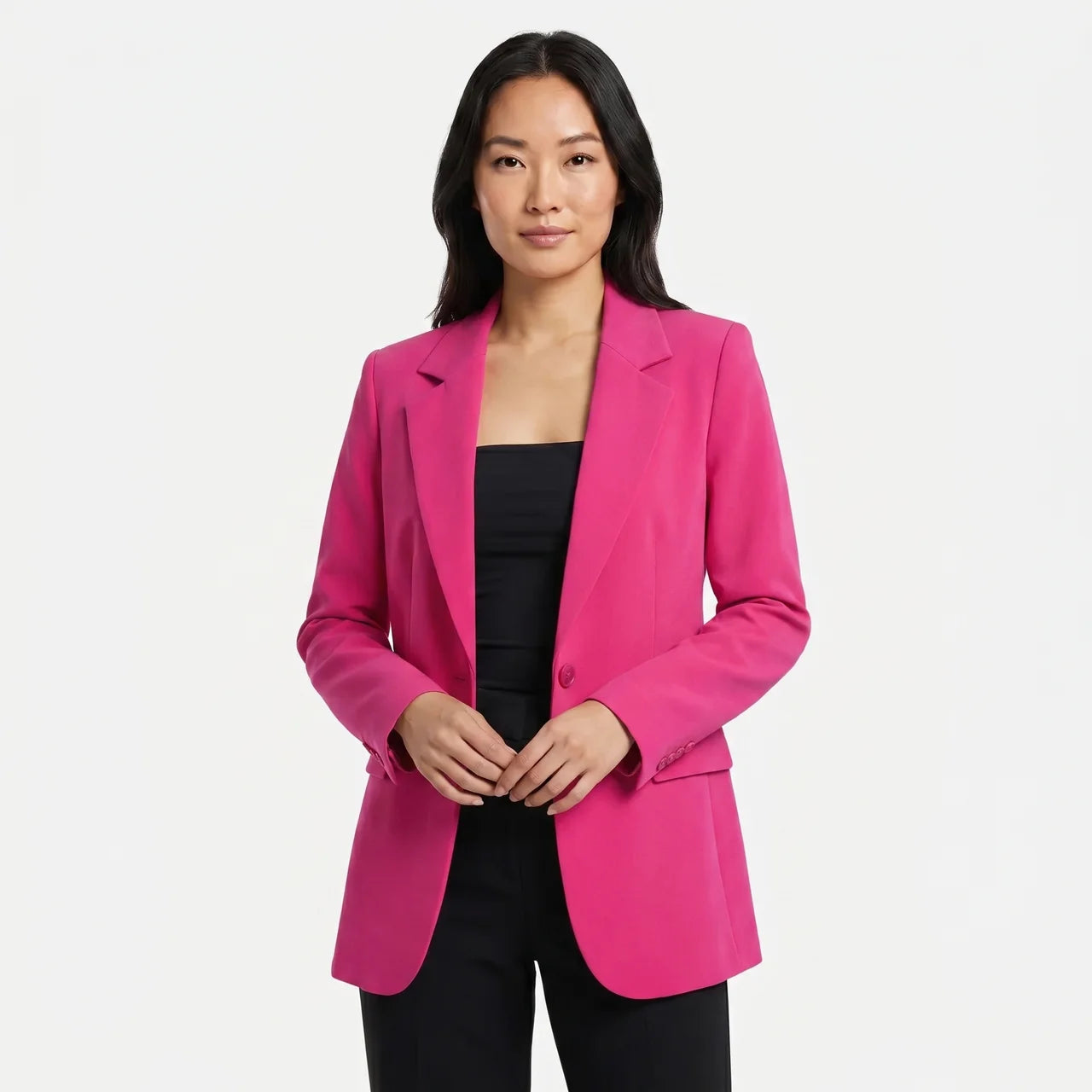 Women's Double Breasted Longline Blazer Jacket