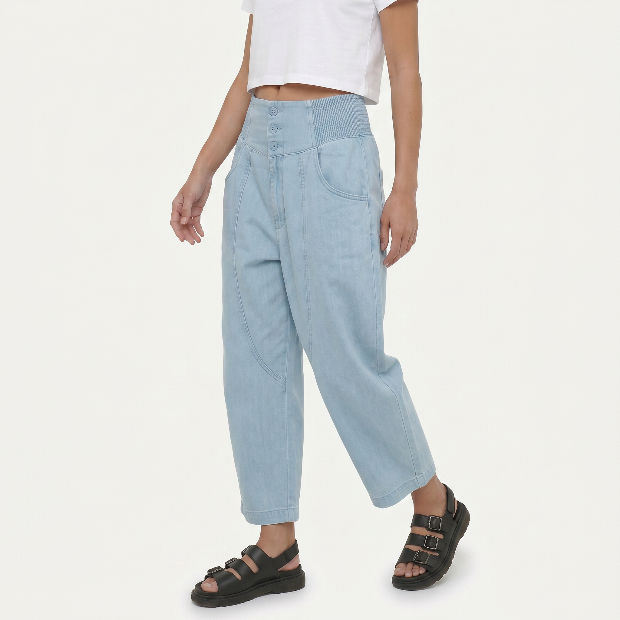 Women's Cotton Linen Wide Leg Trousers