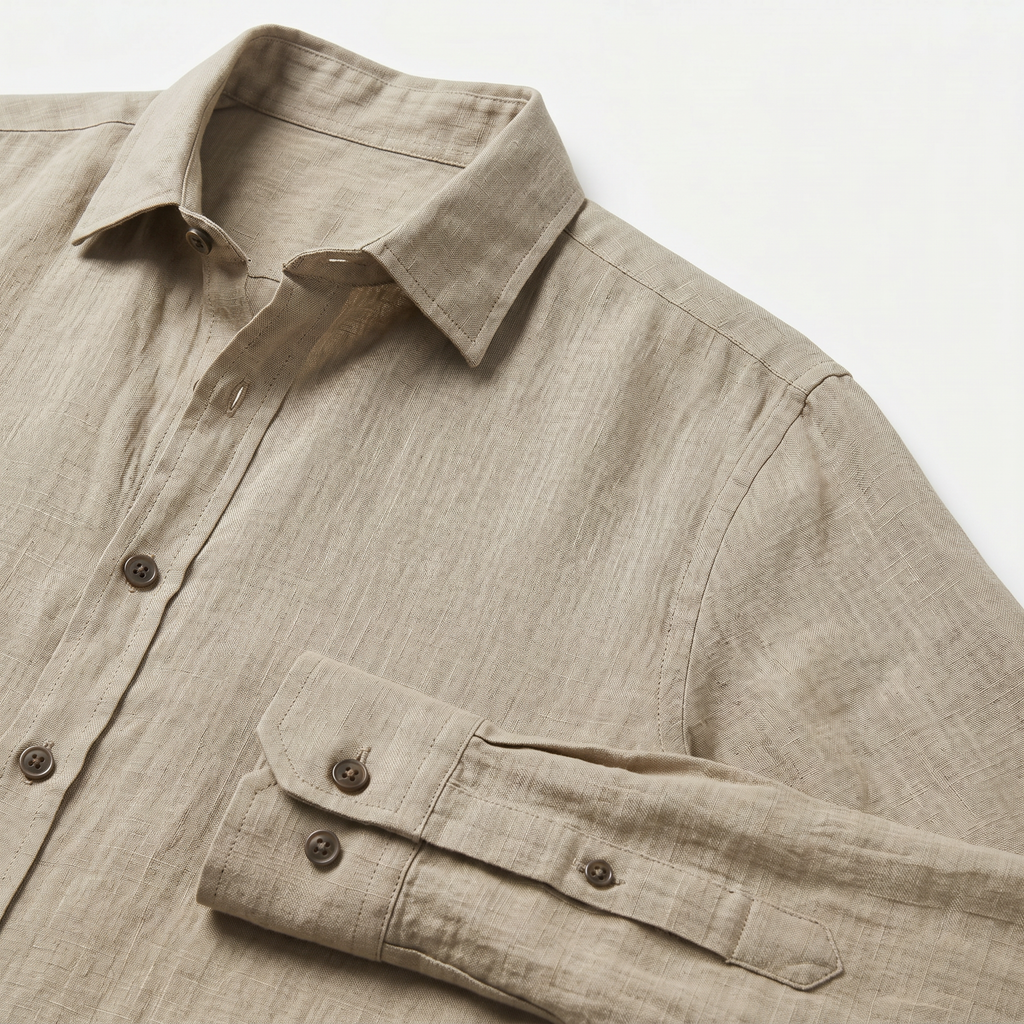 Men's Long Sleeve Cotton Button Down Shirt