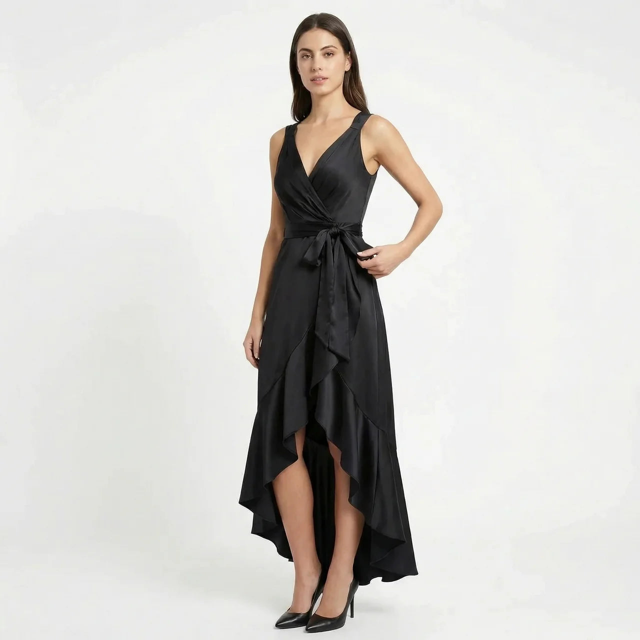 Women's Elegant Sleeveless Wrap Midi Dress – Birchbourne Women's Elegant Sleeveless Wrap Midi Dress – Birchbourne