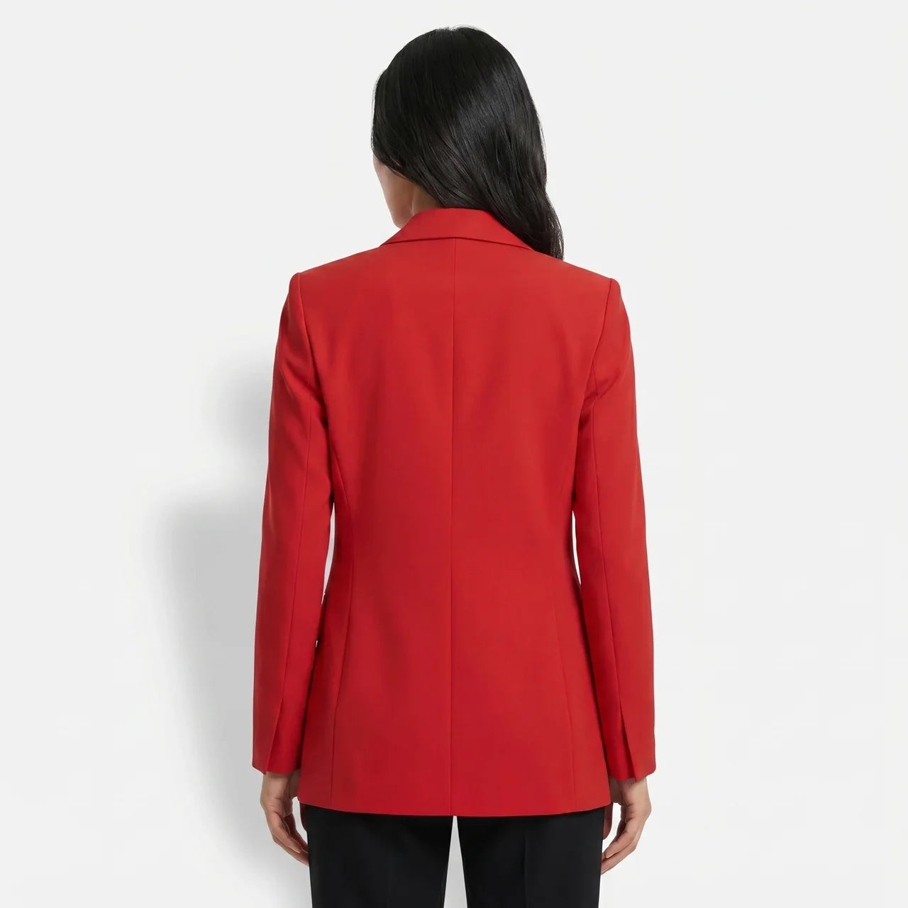 Women's Double Breasted Longline Blazer Jacket