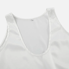 Women's Deep V-Neck Satin Tank Top