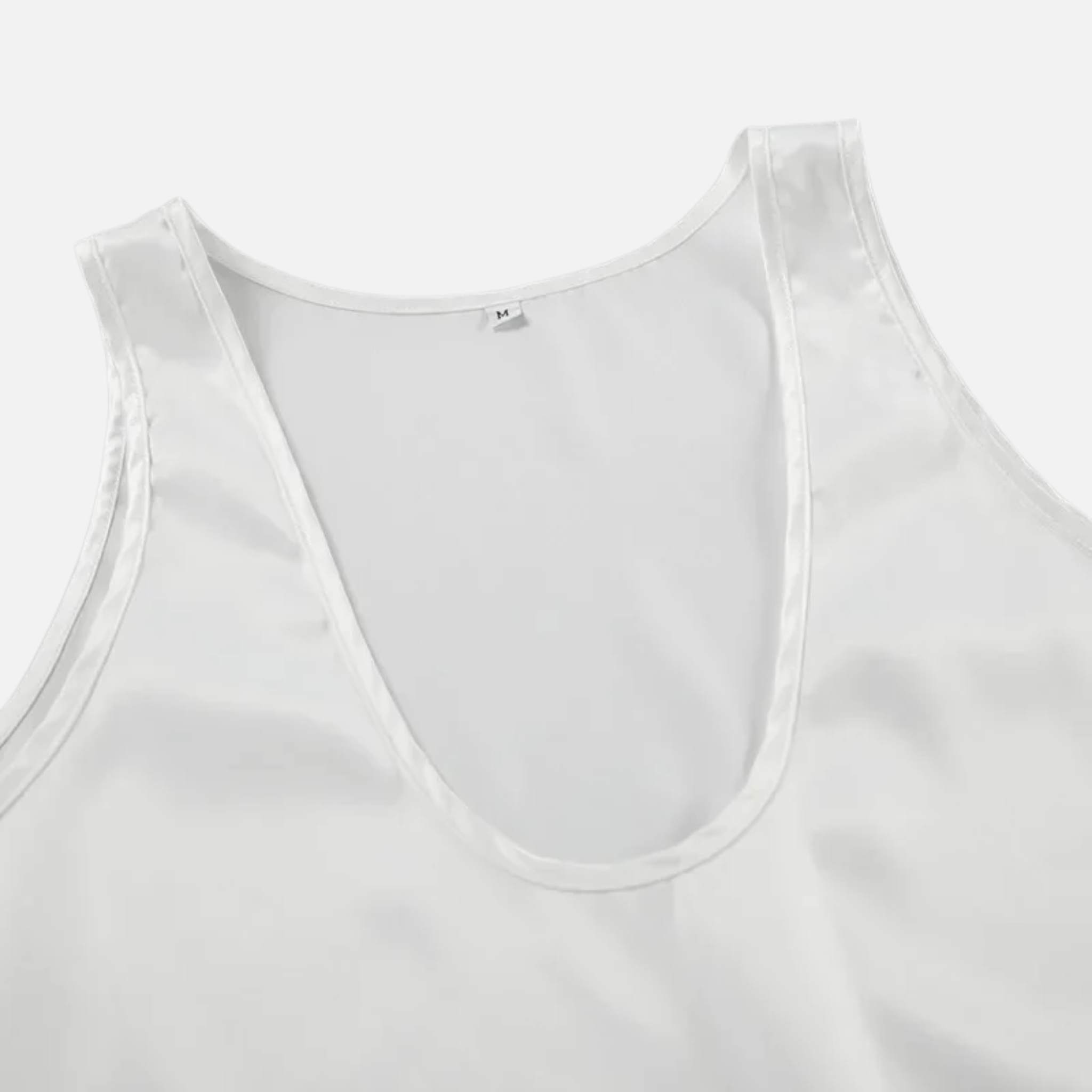 Women's Deep V-Neck Satin Tank Top