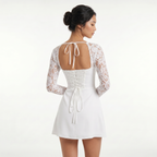 Women's Long Sleeve Lace Mini Dress