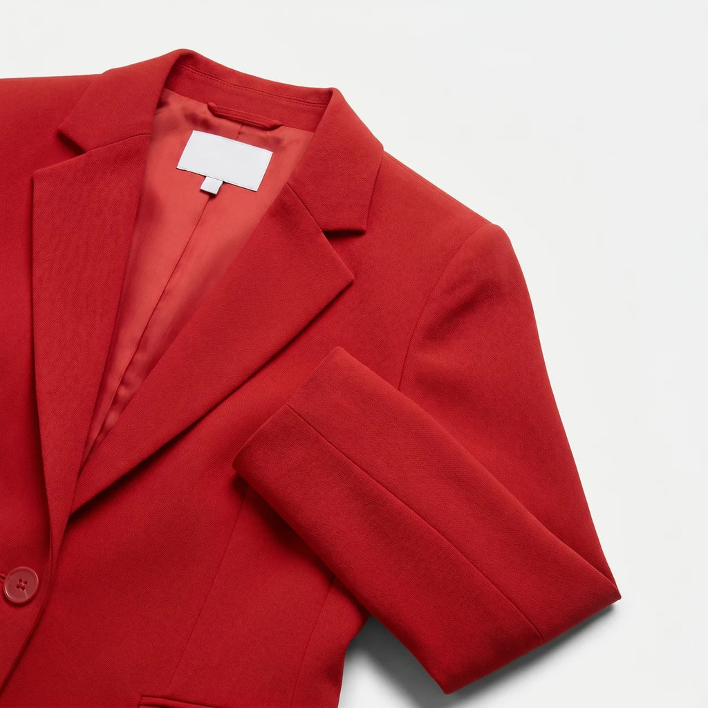 Women's Double Breasted Longline Blazer Jacket