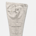 Men's Linen Cargo Trousers Relaxed Fit