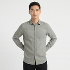 Men's Long Sleeve Linen Button Down Shirt