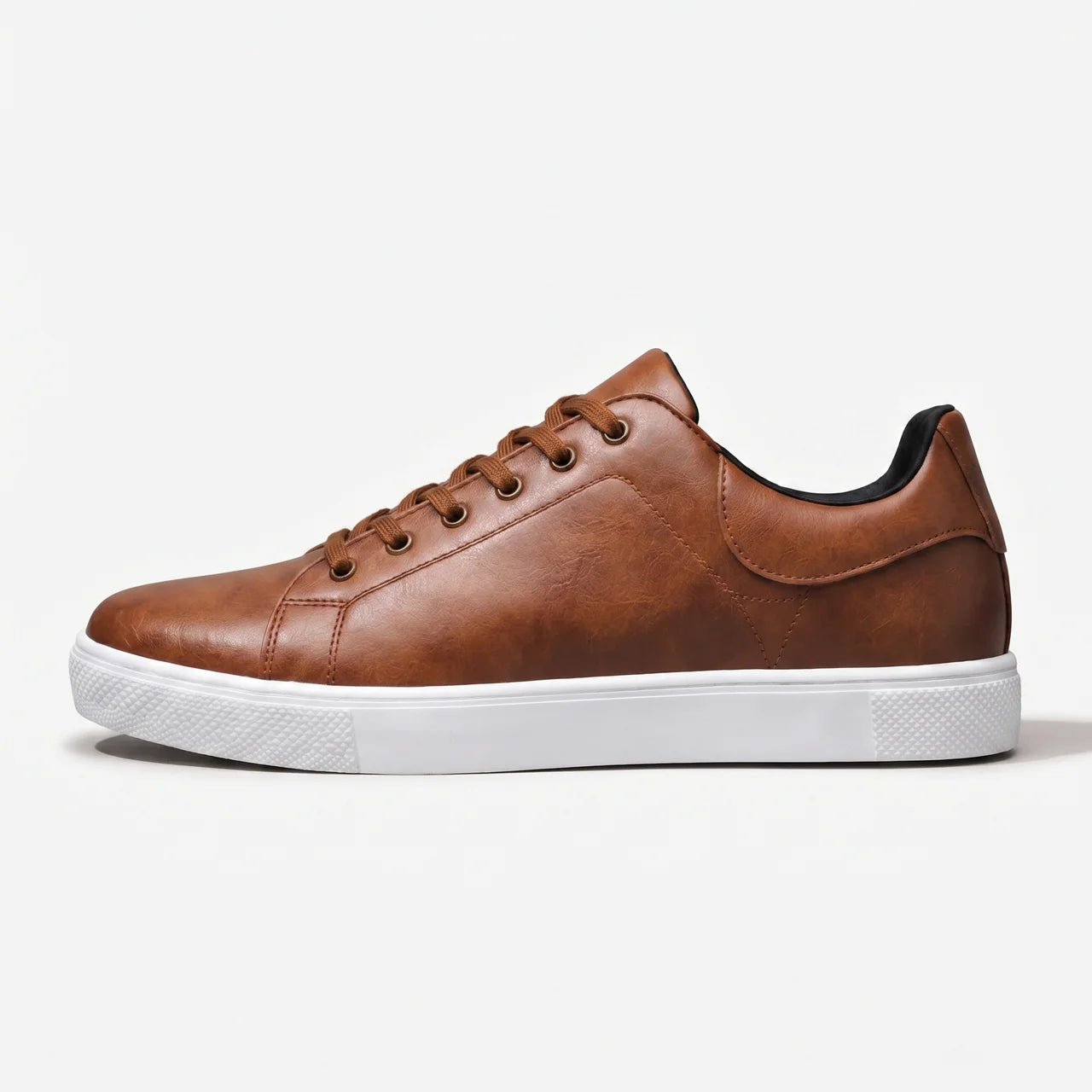 Men's Leather Lace Up Low Top Sneakers