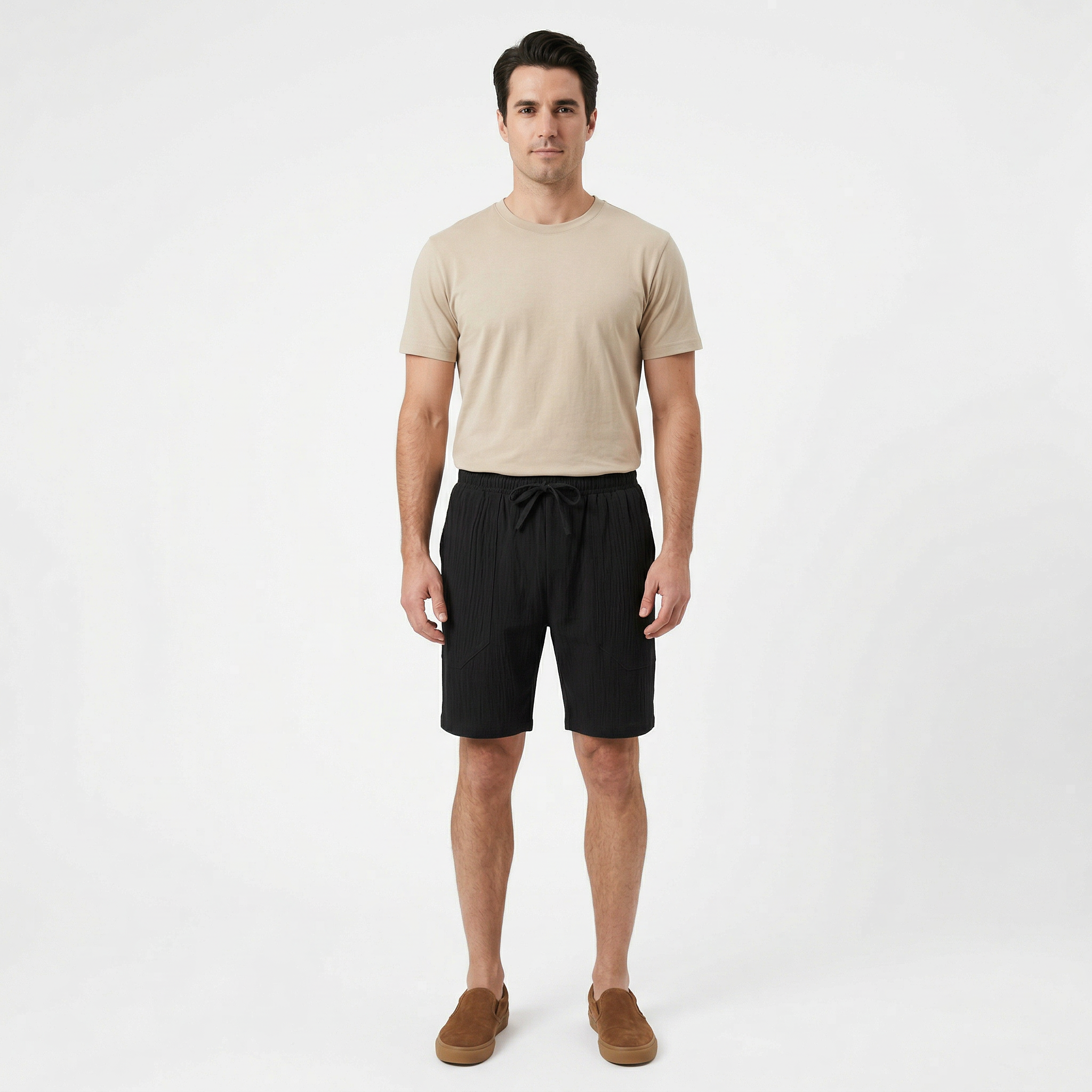 Birchbourne - Men’s Elastic Waist Drawstring Shorts
