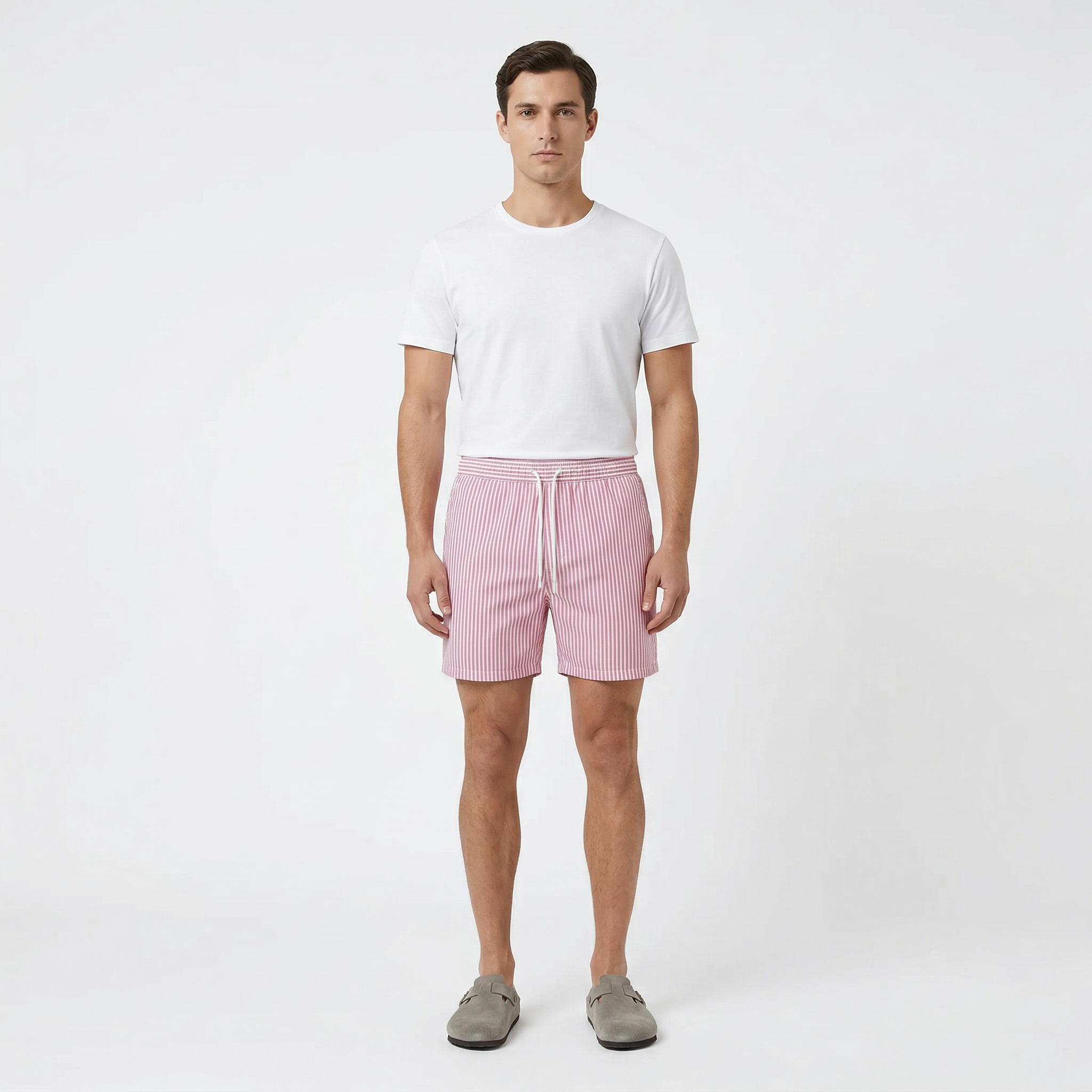 Birchbourne - Men’s Linen Pull On Stripe Shorts