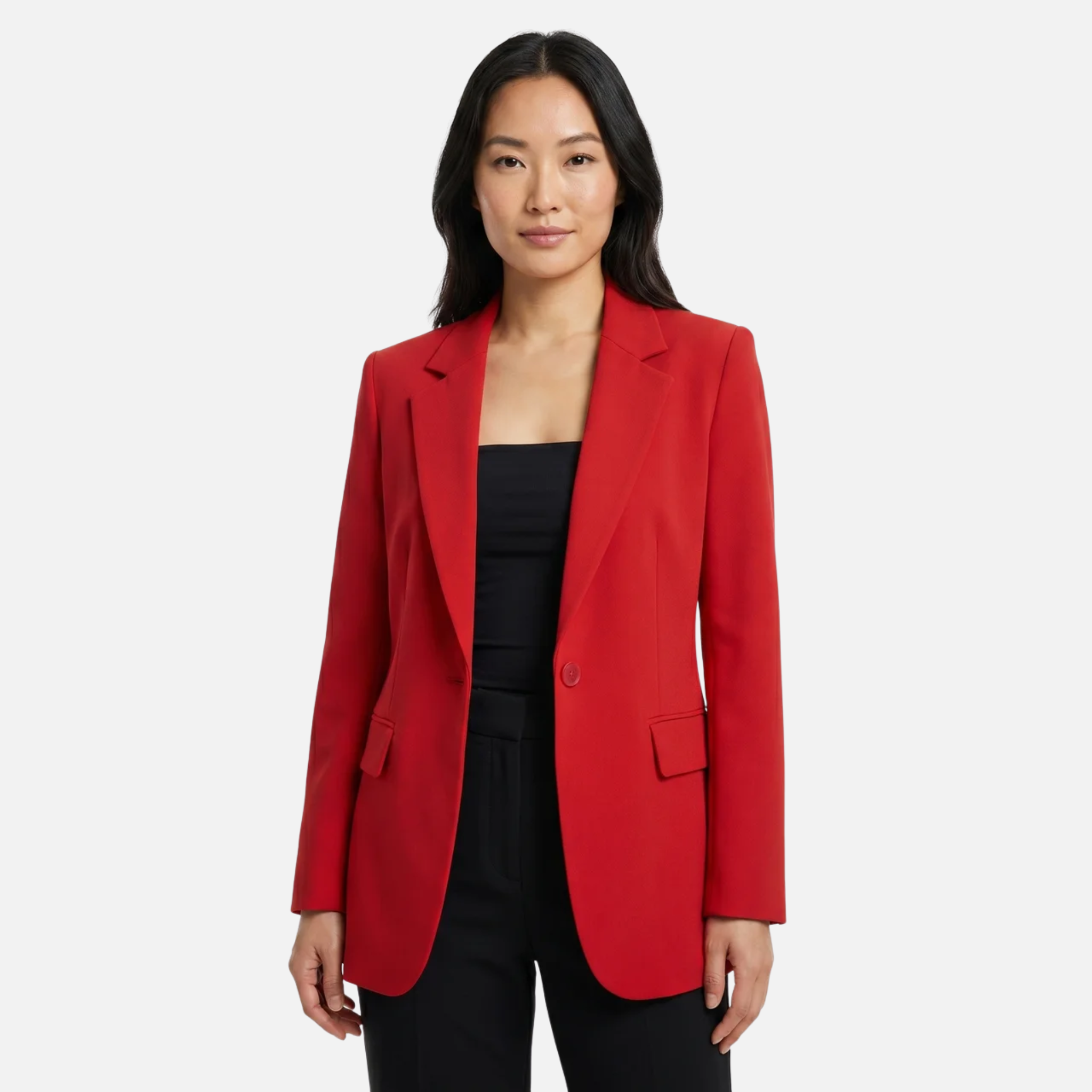 Women's Double Breasted Longline Blazer Jacket