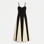 Women's Spaghetti Strap Contrast Colour Maxi Dress