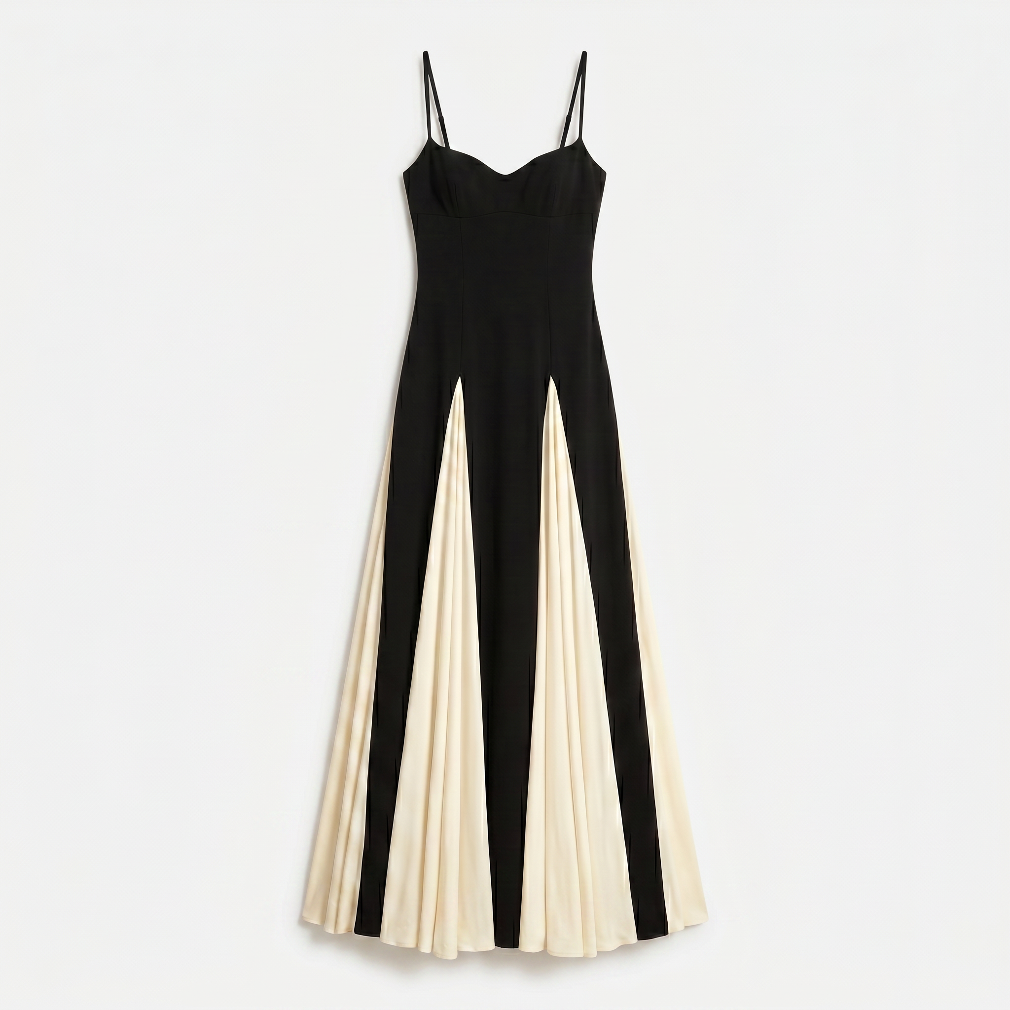 Women's Spaghetti Strap Contrast Colour Maxi Dress