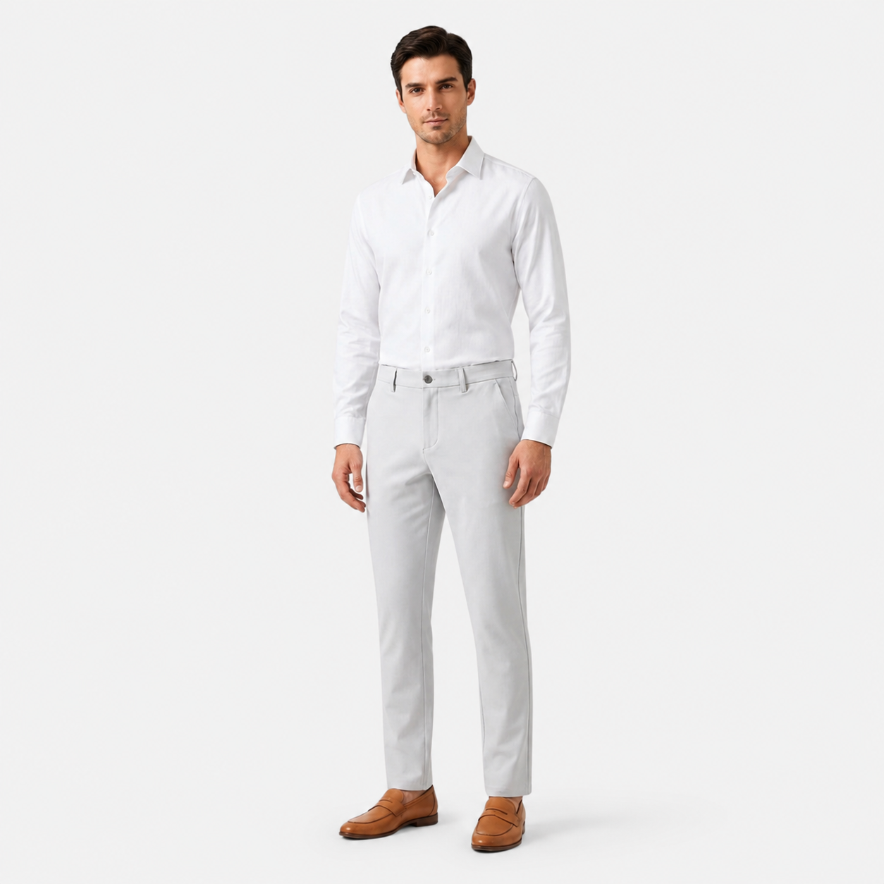 Men's Slim Fit Stretch Chino Trousers