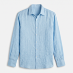 Men's Long Sleeve Linen Button Down Shirt