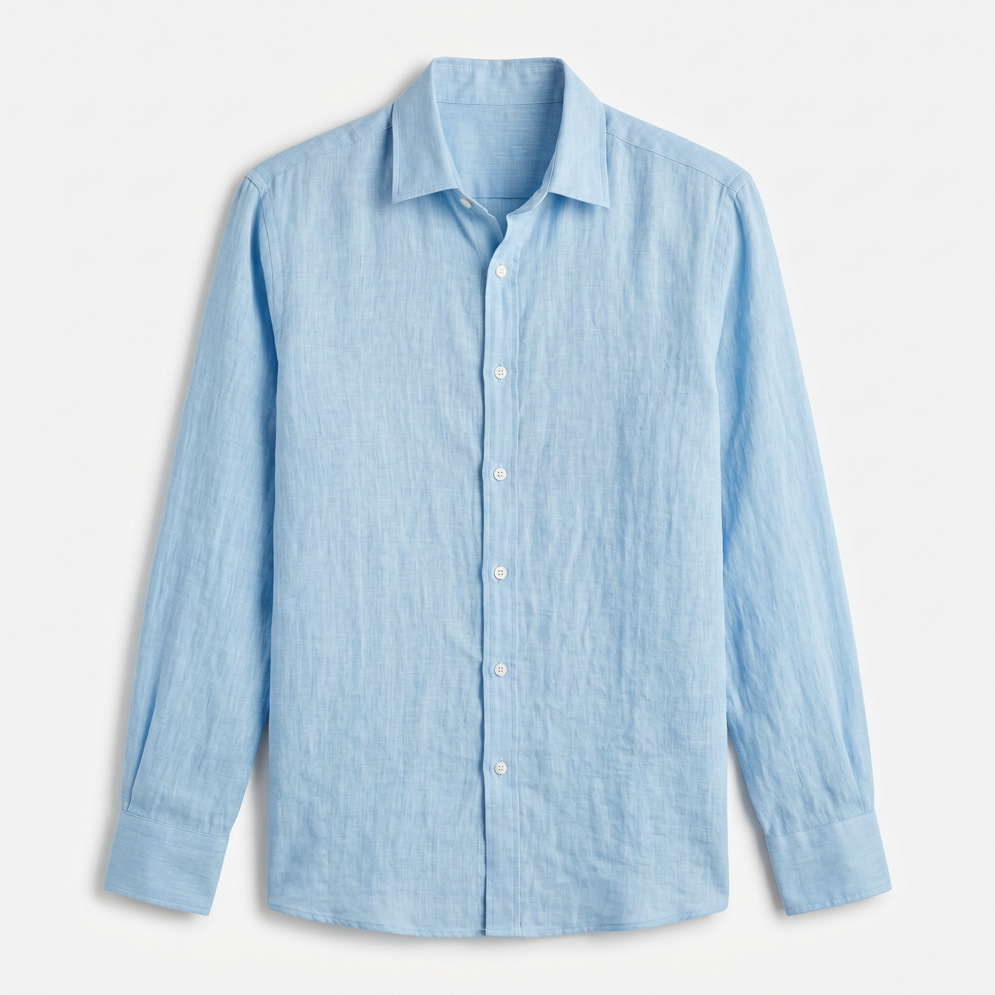 Men's Long Sleeve Linen Button Down Shirt