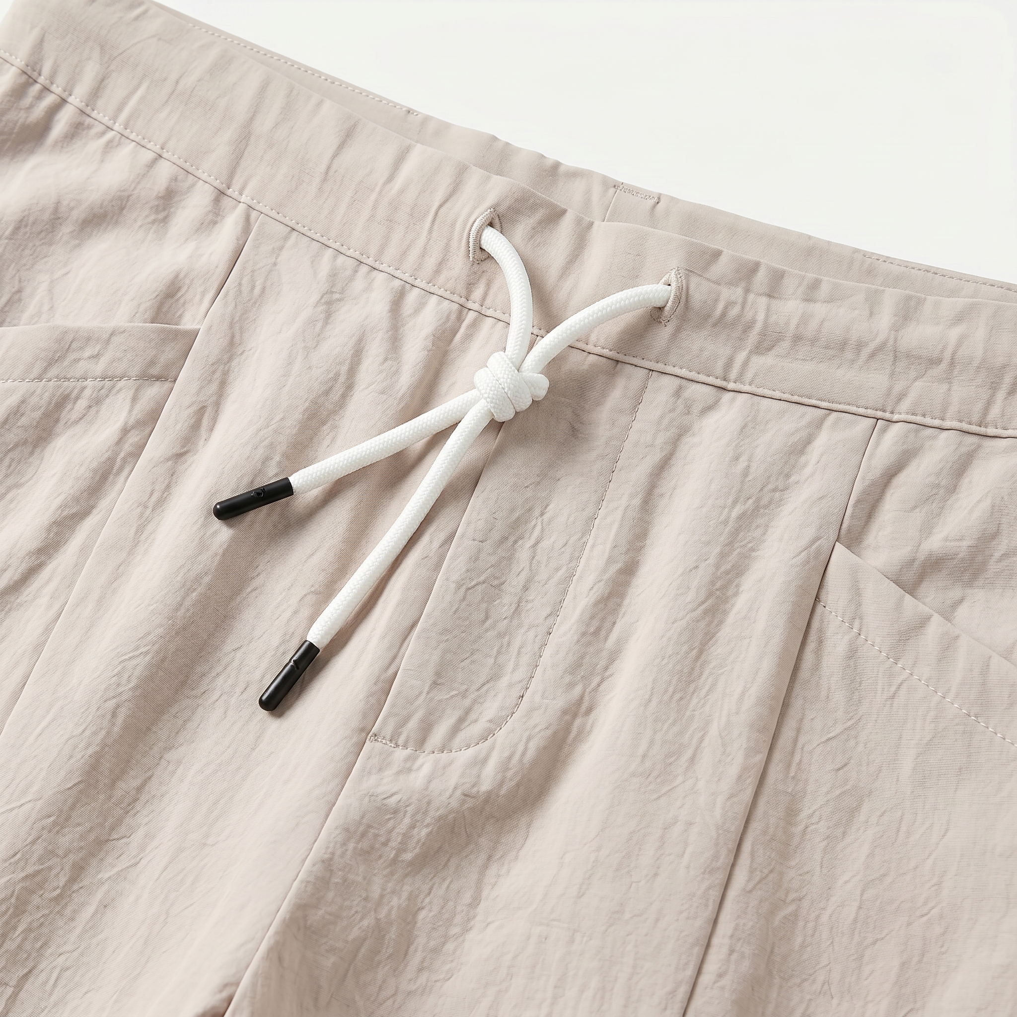 Men's Cotton Linen Drawstring Cropped Trousers