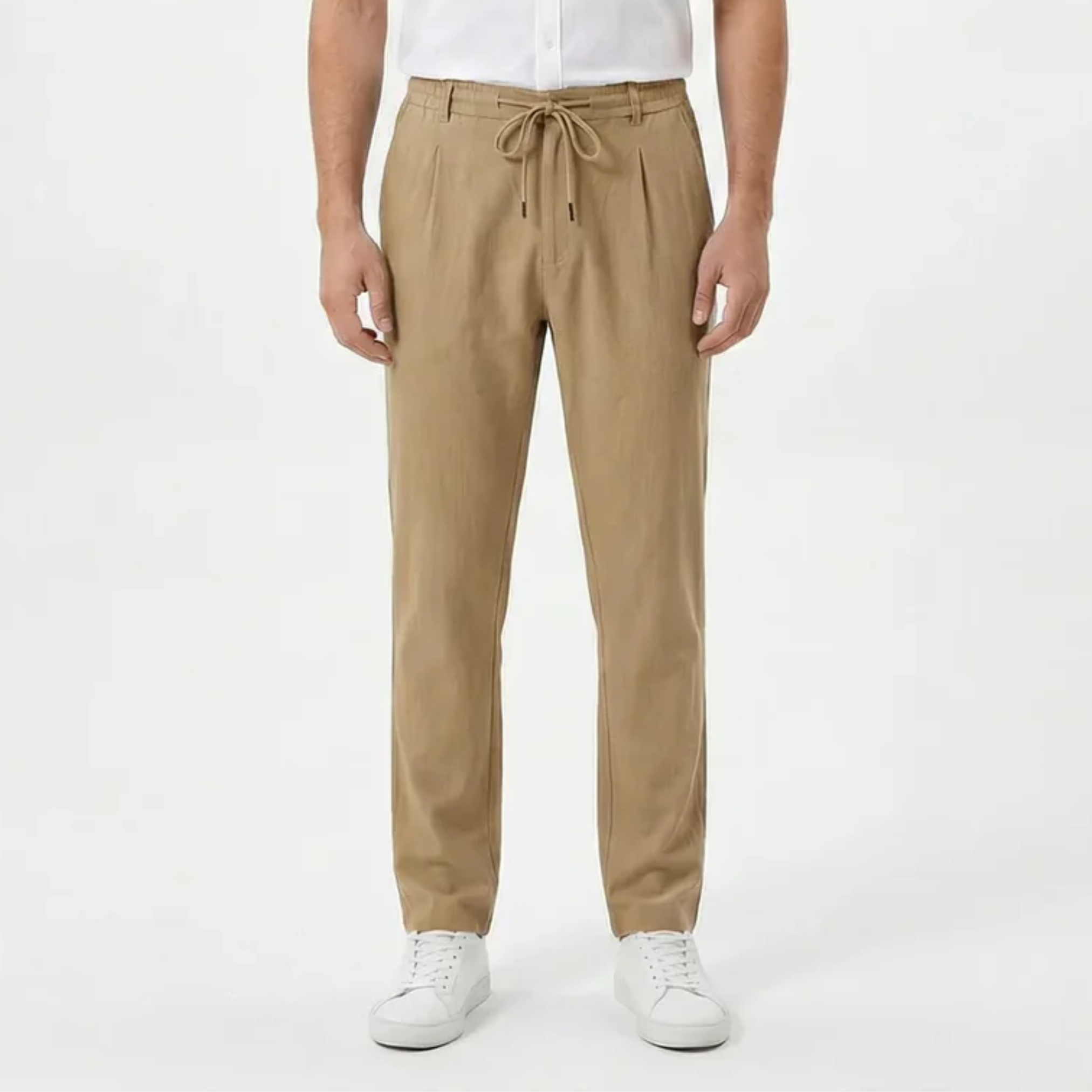 Birchbourne - Men’s Summer Drawstring Waist Straight Leg Pants