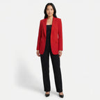 Women's Double Breasted Longline Blazer Jacket