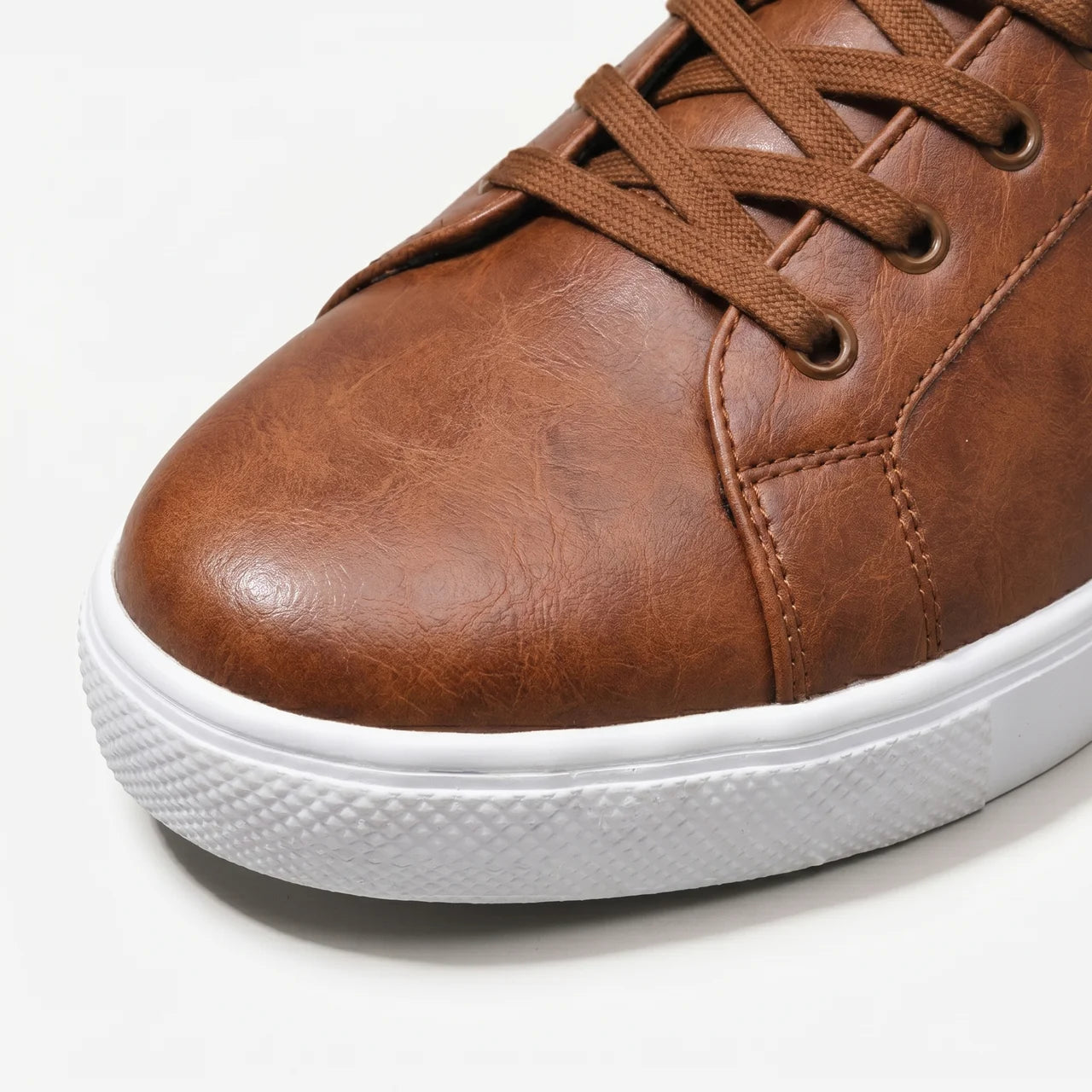 Men's Leather Lace Up Low Top Sneakers
