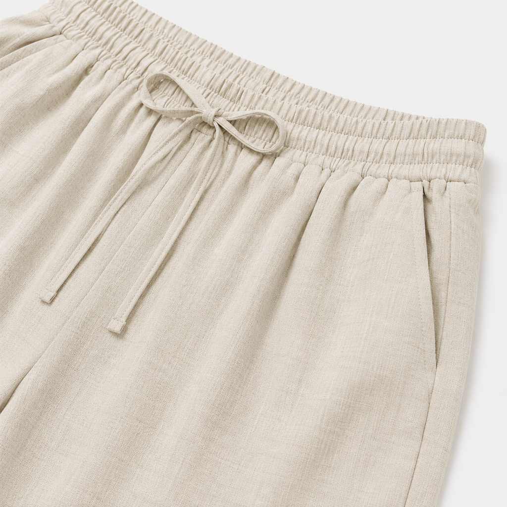 Women's Linen Cardigan and Shorts Two Piece Set