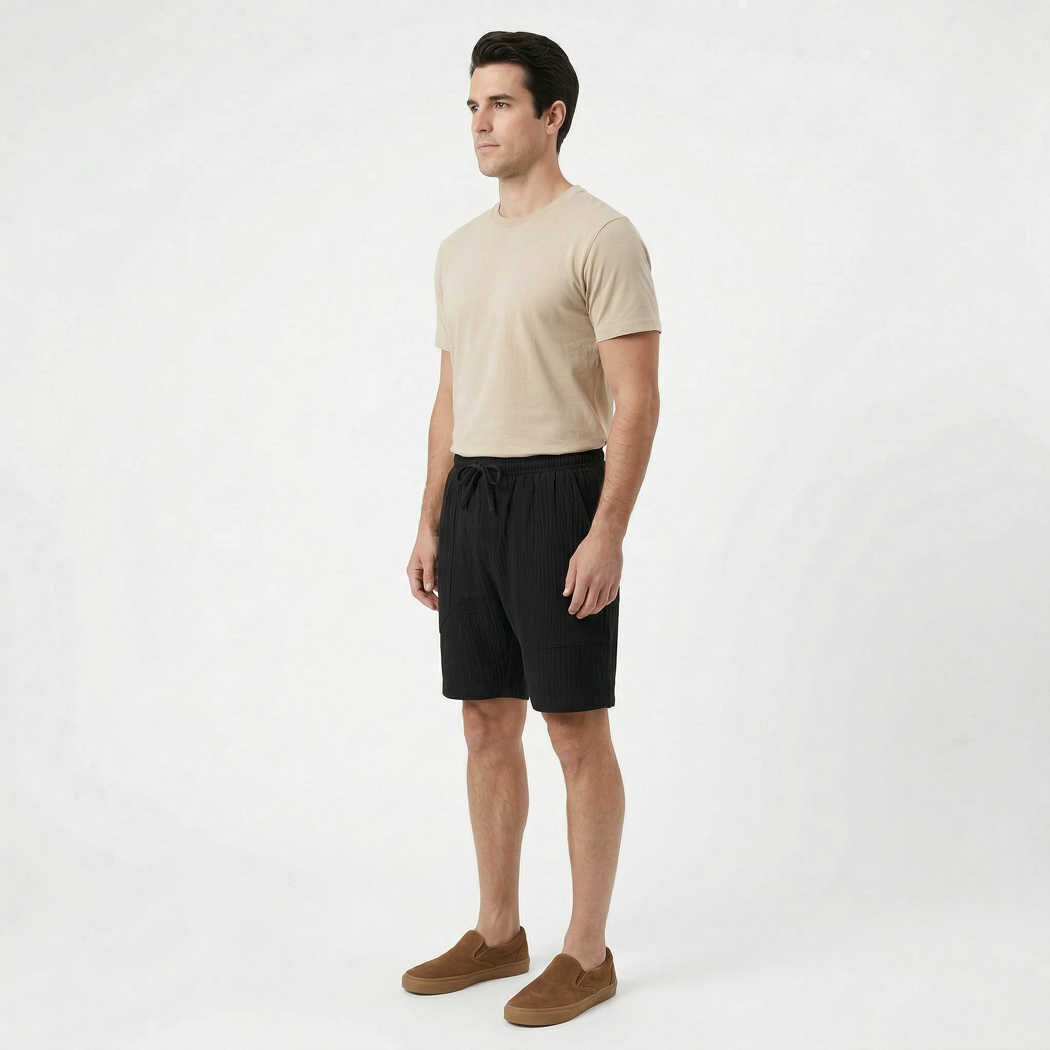 Birchbourne - Men’s Elastic Waist Drawstring Shorts
