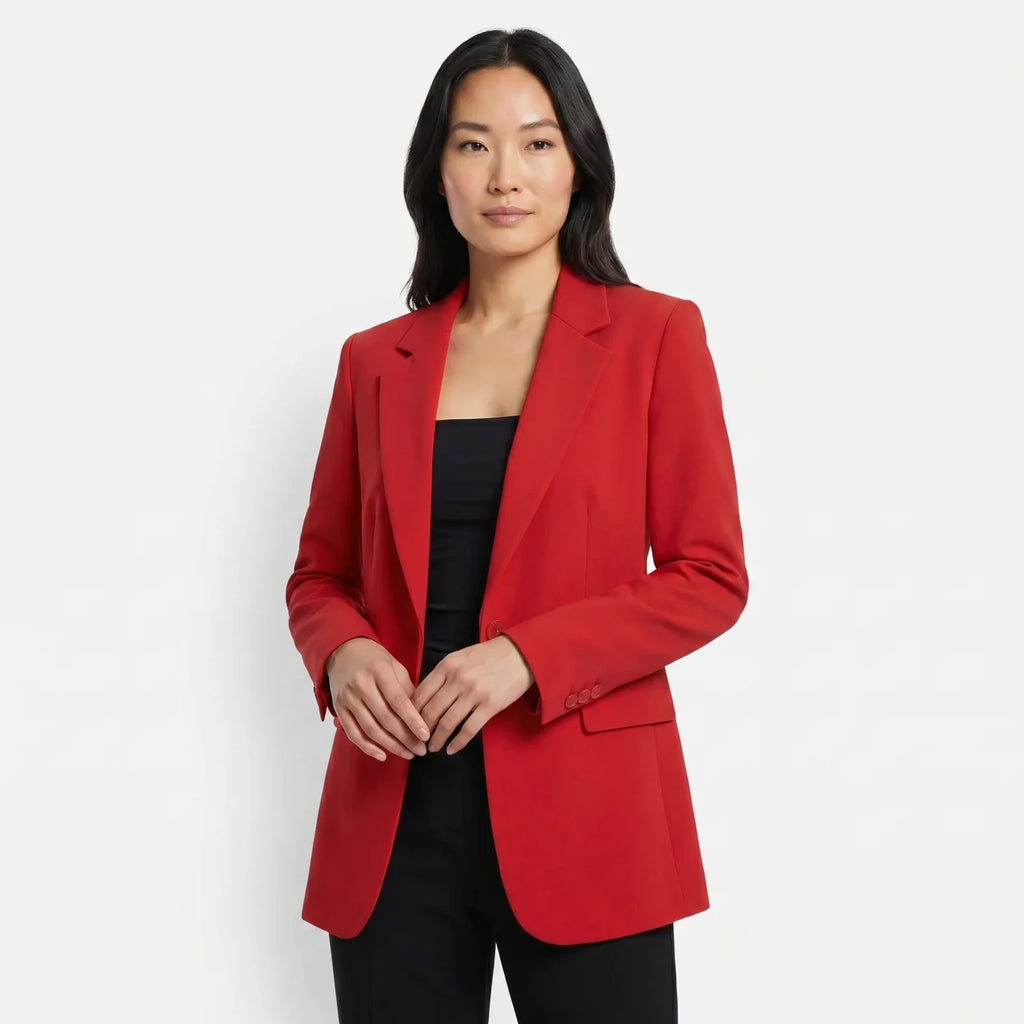 Women's Double Breasted Longline Blazer Jacket