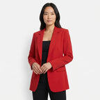 Women's Double Breasted Longline Blazer Jacket