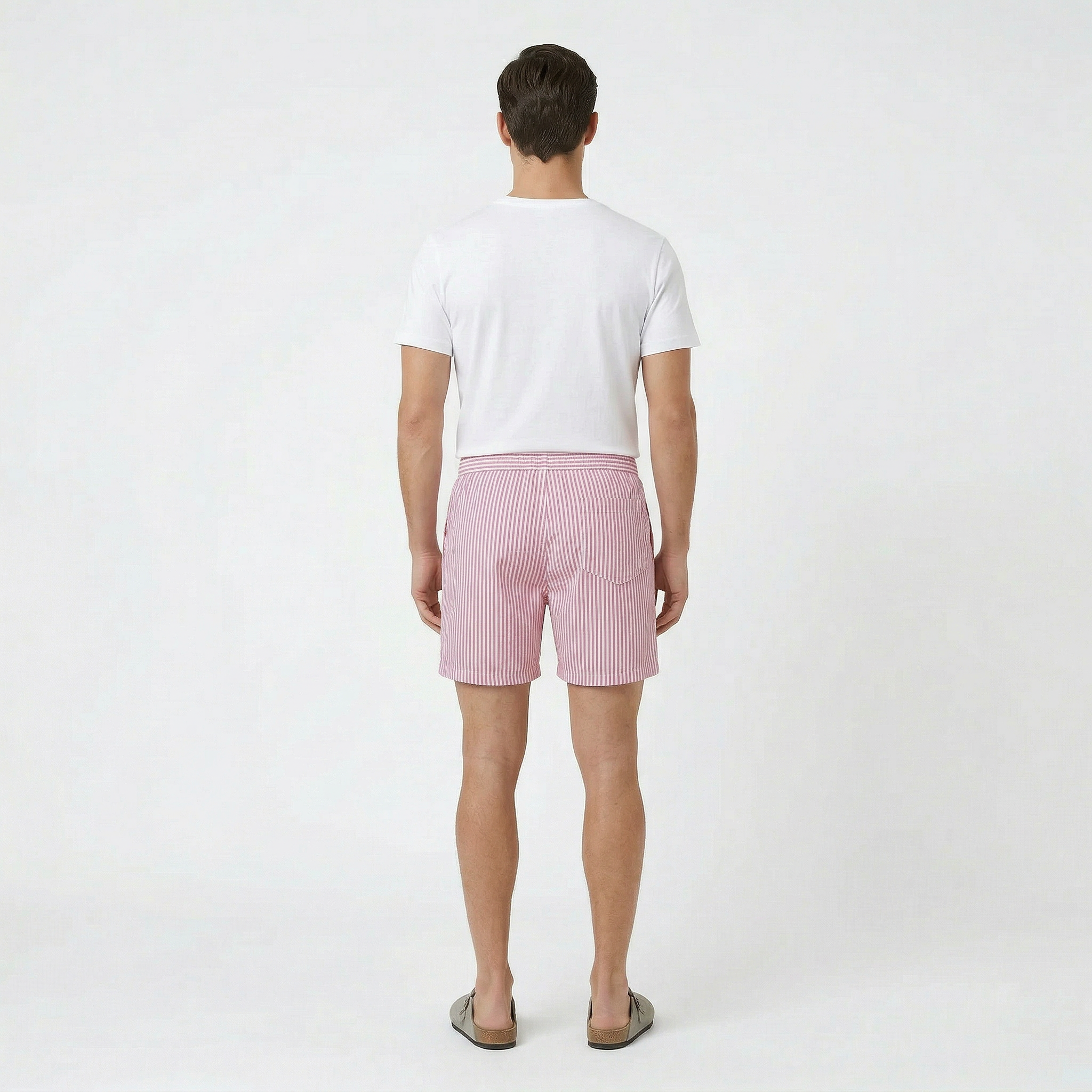Birchbourne - Men’s Linen Pull On Stripe Shorts