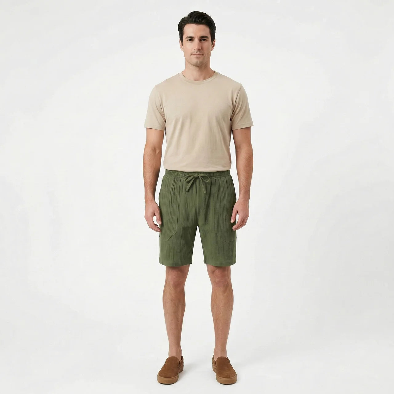 Birchbourne - Men’s Elastic Waist Drawstring Shorts