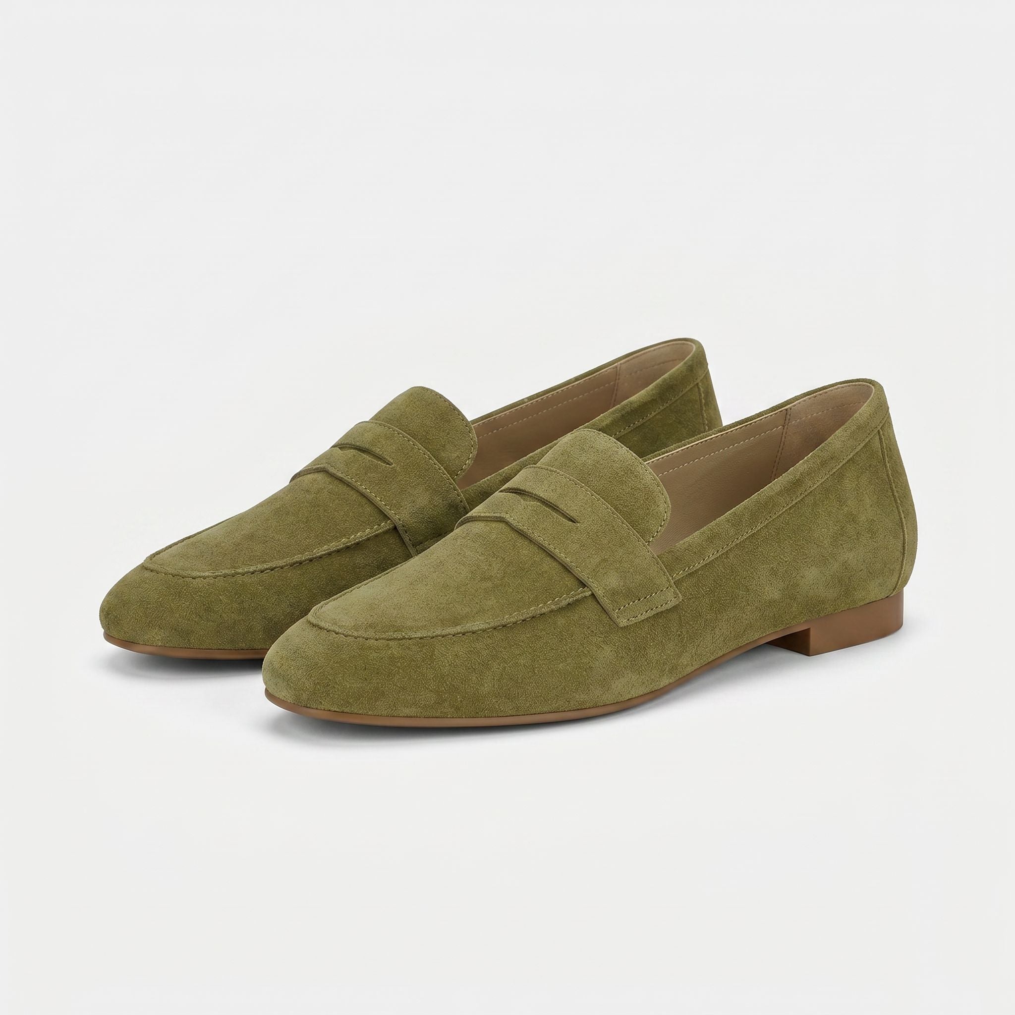 Women's Suede Slip-On Penny Loafers