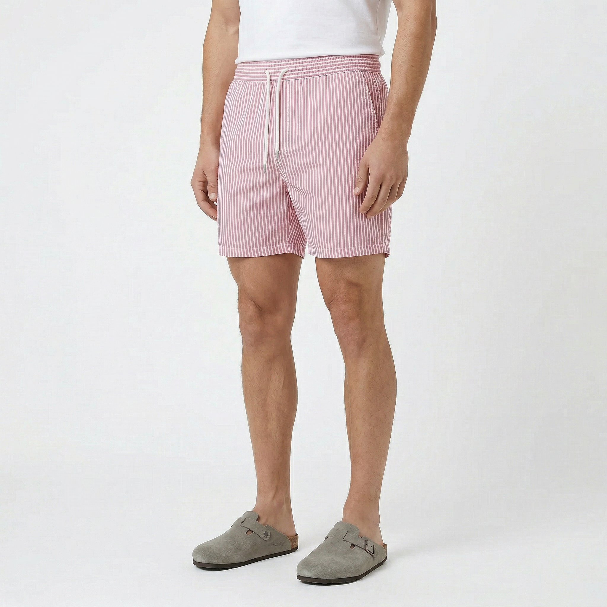 Birchbourne - Men’s Linen Pull On Stripe Shorts