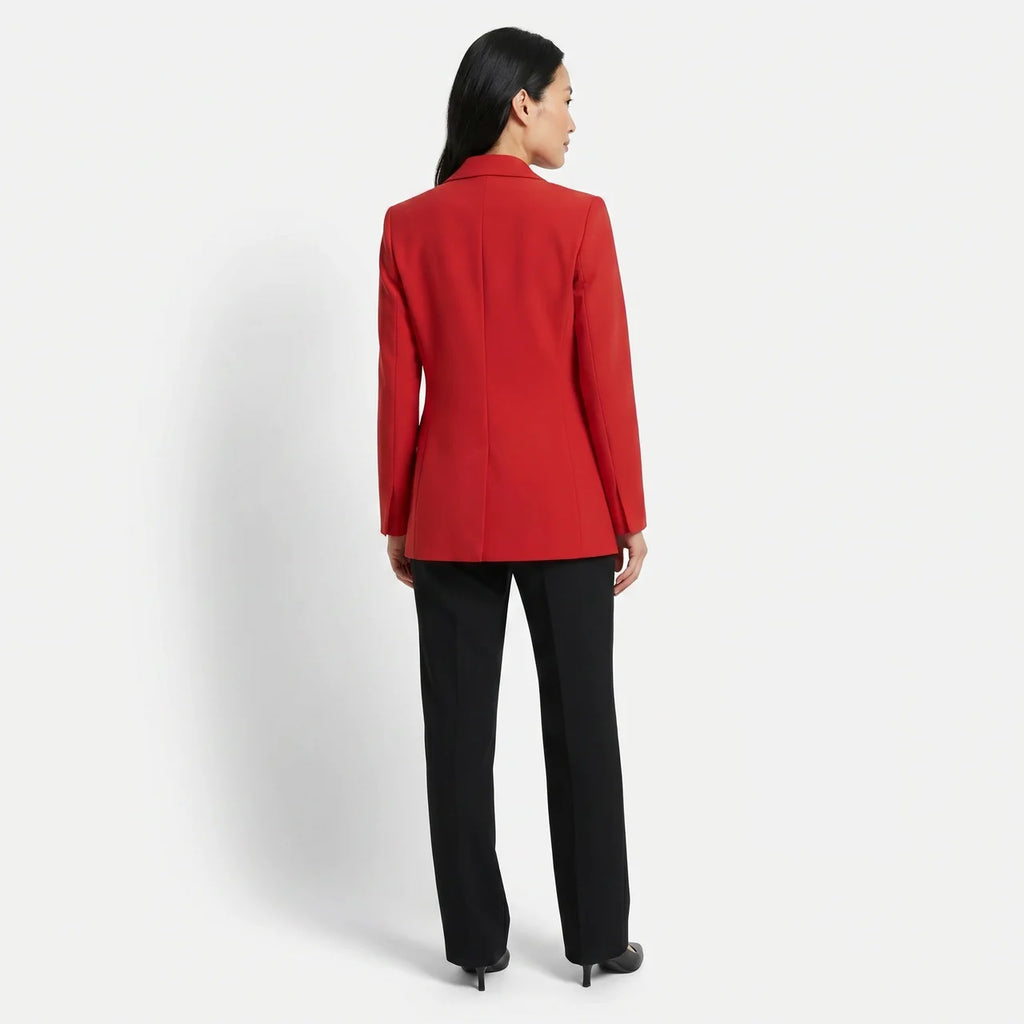 Women's Double Breasted Longline Blazer Jacket