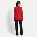 Women's Double Breasted Longline Blazer Jacket