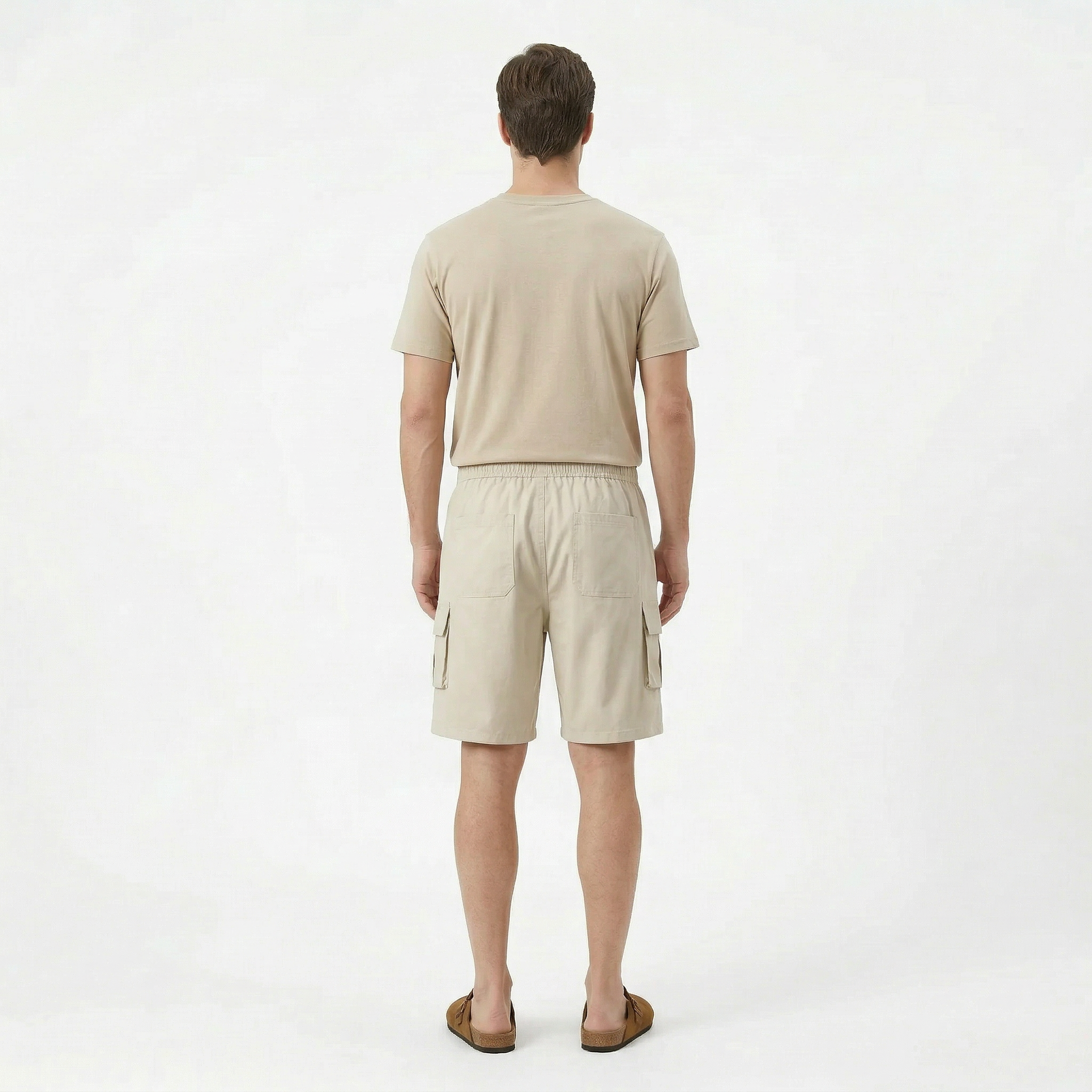 Birchbourne - Men’s Elastic Waist Drawstring Cargo Shorts