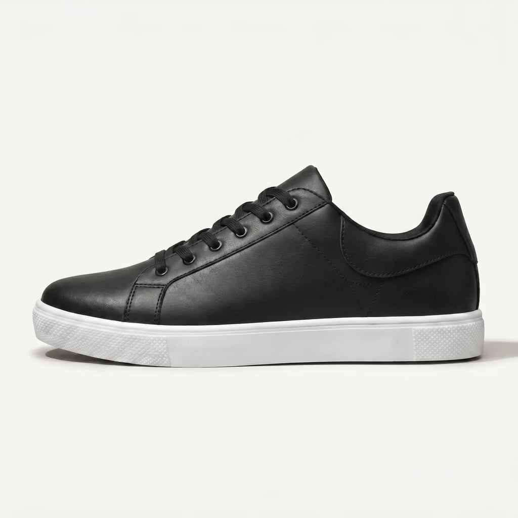 Men's Leather Lace Up Low Top Sneakers